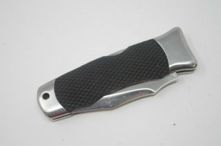 Vintage SOG Stingray Seki Japan Black Pocket Knife Fine Edge Tomcat Folding 6