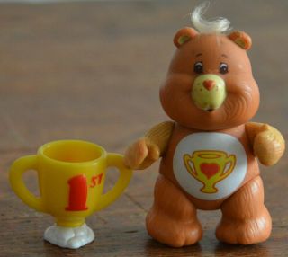 3 " Vintage Poseable Care Bear Figure 1985 Kenner Champ Toy Accessory Complete