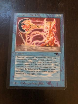 Mtg Magic The Gathering Transmute Artifact Antiquities See Pictures For Condtion