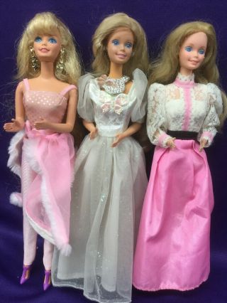 Barbie Doll: (3) Tnt.  Bendable Knees.  Long Bln Hair.  Mattel 1980’s.