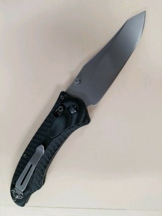 Benchmade 950 Rift Folding Knife Gray / Black G10 Scales Osborne Design