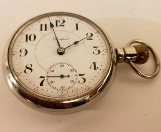 Antique 1907 Rockford 17j Mens Silver Pocket Watch 18s - R.  W.  Co.  Usa