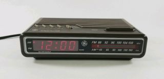 Vintage Ge 7 - 4612b Am/fm Digital Led Alarm Clock Radio General Electric