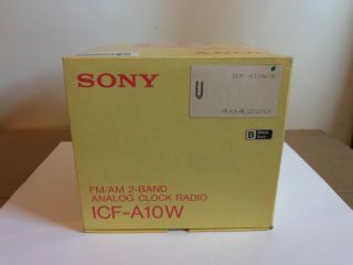 Vintage Sony ICF - A10W Clock Radio With Box 2