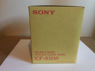 Vintage Sony ICF - A10W Clock Radio With Box 3
