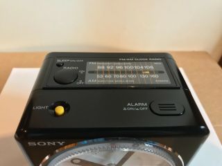 Vintage Sony ICF - A10W Clock Radio With Box 7