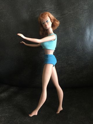 Vintage Mattel Barbie Titian Flip Hair Midge Body Sl Freckles 860 Oss Blue