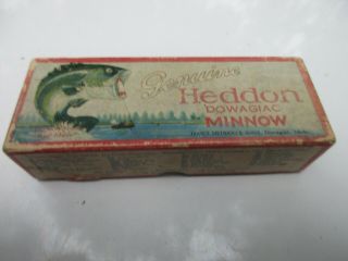 Very Early 1900’s Vintage Heddon Dowagiac Vamp 7500s ? Fishing Lure Box Only