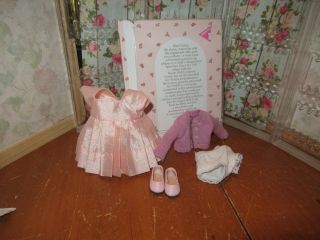 Vintage Clothes Tag Vogue Ginny Doll Other 8 " Silk Pleated Dress Shoes No Doll