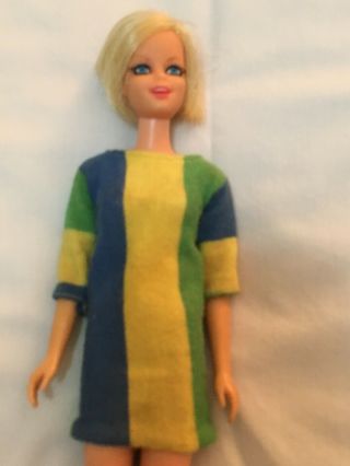 Vintage Twiggy Barbie 1967 1185 In Outfit Ec