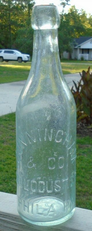 Antique Cunningham & Co Philadelphia Pa Blob Top Beer Bottle Has 1893 On Bottom