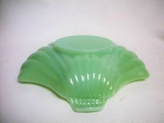 Antique Fireking JADEITE Green Glass SEA SHELL DISH Candy Bowl Plate Old 4