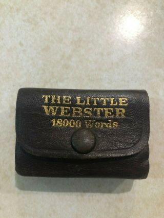 Antique The Little Webster Miniature Dictionary 18000 Words Gerh Jacob Ph.  D