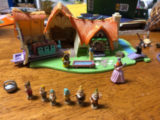 Vintage Bluebird Polly Pocket Snow White And The Seven Dwarfs Light Up Playset