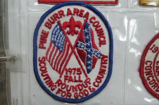 ^1975 Pine Burr Area Council Confederate Flag,  Scout Round - Up Bsa Ms Mississippi
