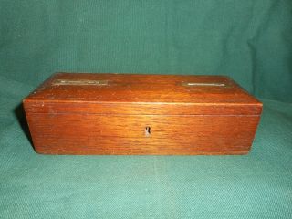 Antique / Vintage Wooden Money Box