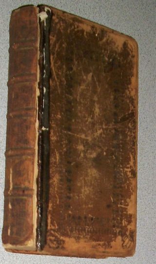 Rare 1737 Antique Leather Book W/ Copper Engravings Antiquarian