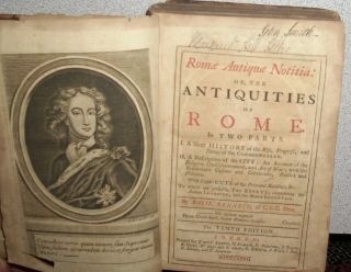 Rare 1737 Antique Leather Book w/ Copper ENGRAVINGS Antiquarian 2