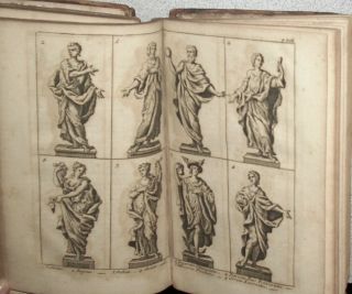 Rare 1737 Antique Leather Book w/ Copper ENGRAVINGS Antiquarian 6
