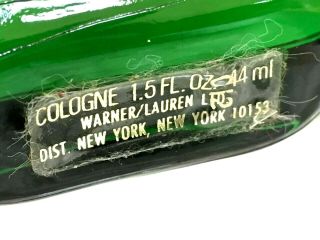VINTAGE POLO by Ralph Lauren Splash Cologne Men 1.  5 oz Green Bottle 2