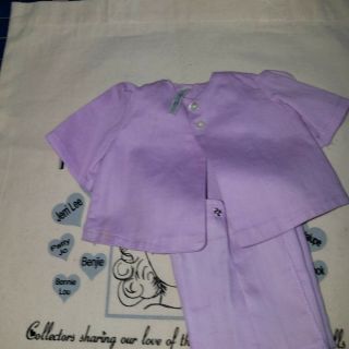 Vintage Terri Lee doll clothes for Jerri Lee,  Pique suit in lavender 3