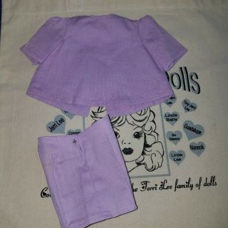 Vintage Terri Lee doll clothes for Jerri Lee,  Pique suit in lavender 4