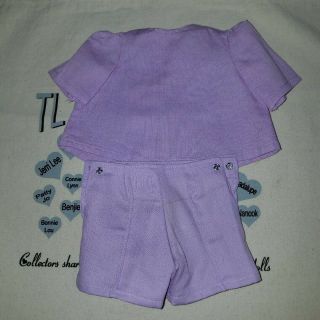 Vintage Terri Lee doll clothes for Jerri Lee,  Pique suit in lavender 5