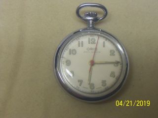 Vintage Authentic Swiss Oris Mechanical 7 Jewel Pocket Or Fob Watch,