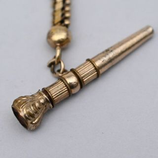 Antique Victorian Gold Filled Gf Key Fob Charm Pendant