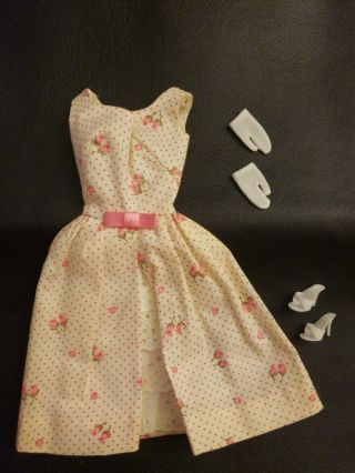 Pristine Vintage Barbie Garden Party Dress Complete 931