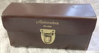 Vintage Leather Case Only For Ambassadeur 5000 Or 6000 Reel Brown