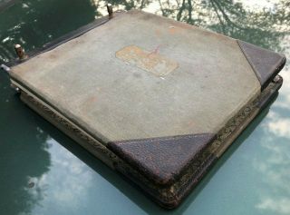 Antique Old Mcm Loose Leaf Ledger Binder Book - No Writing - Many Pages