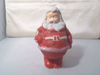 Antique Paper Mache Santa Claus Candy Container 7 "