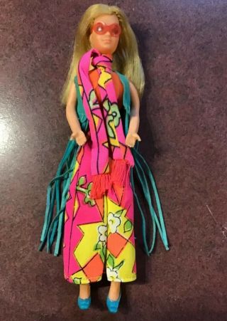 Vintage 1970s Mattel Rock Flower Heather Doll.  Ex