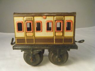Antique Bing Gbn Germany Tin Toy Train Passenger Car