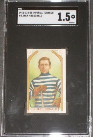 1911 C55 Imperial Tobacco Jack Macdonald Hockey Card Sgc 1.  5 Fr Antique 8