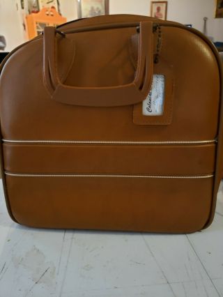 Gently Vintage Brown Leather Bowling Ball Bag