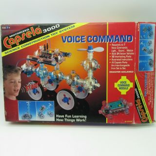 Vintage Capsela 3000 Motorized Voice Command Science Construction Toy W/box
