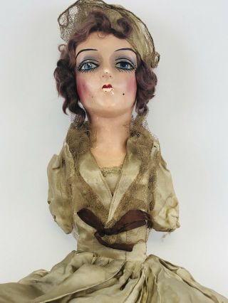 Antique 26 " Boudoir Doll 1920 
