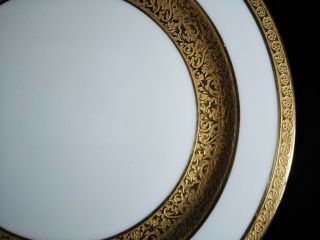 Antique Limoges P L France M.  Redon Plates Gold Encrusted