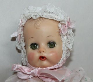 Vintage Ginnette Doll Vogue Sleep Eyes Sheer Pink Floral Outfit
