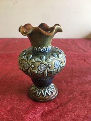 Antique Royal Doulton Lambeth Art Nouveau Stoneware Pottery Vase Ca.  1800 