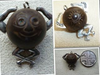 Antique Ww1 Silver & Wood Touch Wud Servicemen/military Lucky Charm: Reg No.  2328