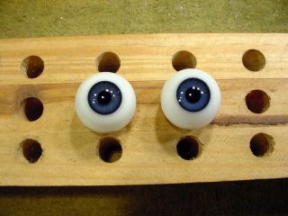 A Pair Vintage Doll Glass Eyes Size 22 Mm For Bisque Doll Doctor Age 1910 A 3725