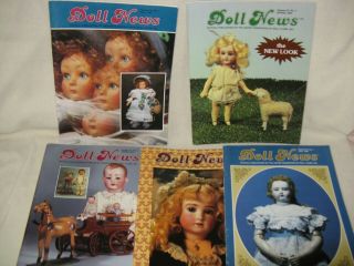 5 Ufdc Doll News Magazines,  1985 - 1987 Spring & Fall Issues,  Antique,  Barbie