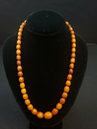 Wonderful Antique Amber Baltic Beads Necklace 8 Grams