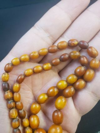 Wonderful Antique Amber Baltic Beads Necklace 8 Grams 5