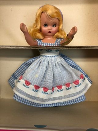 5.  5” Vintage Nancy Ann Story Book Doll “alice Looking Glass” 119 Box Plastic