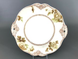 Antique Silesia Porcelain Dessert Plate Old Ivory Germany