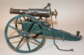 Antique German - Made Metal Artillery Cannon